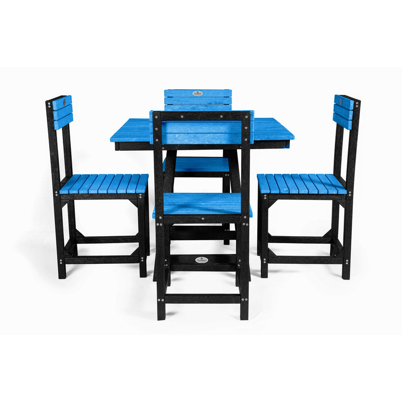 Eco Dining Chair Set 4 seater without armrest