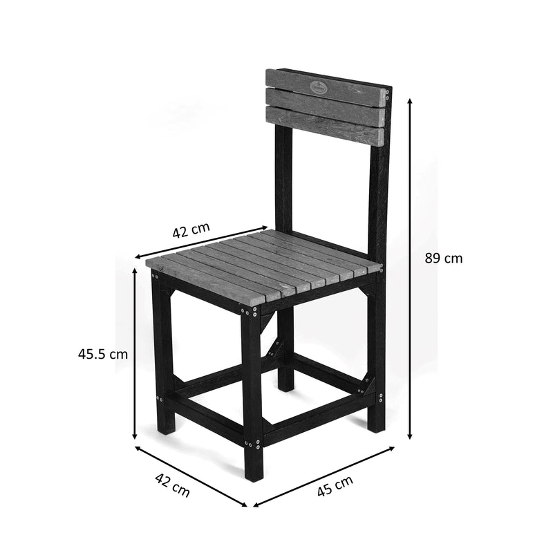 Eco Dining Chair Set 4 seater without armrest