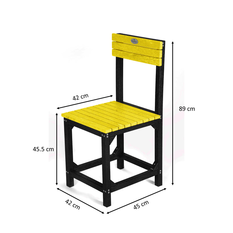 Eco Dining Chair Set 4 seater without armrest