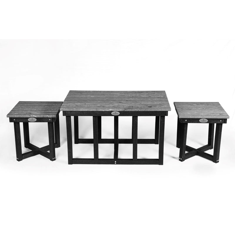 Eco cuboid coffee table with 2 stools