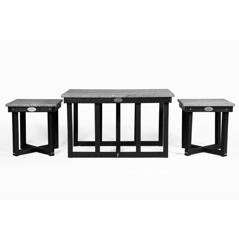 Eco cuboid coffee table with 2 stools