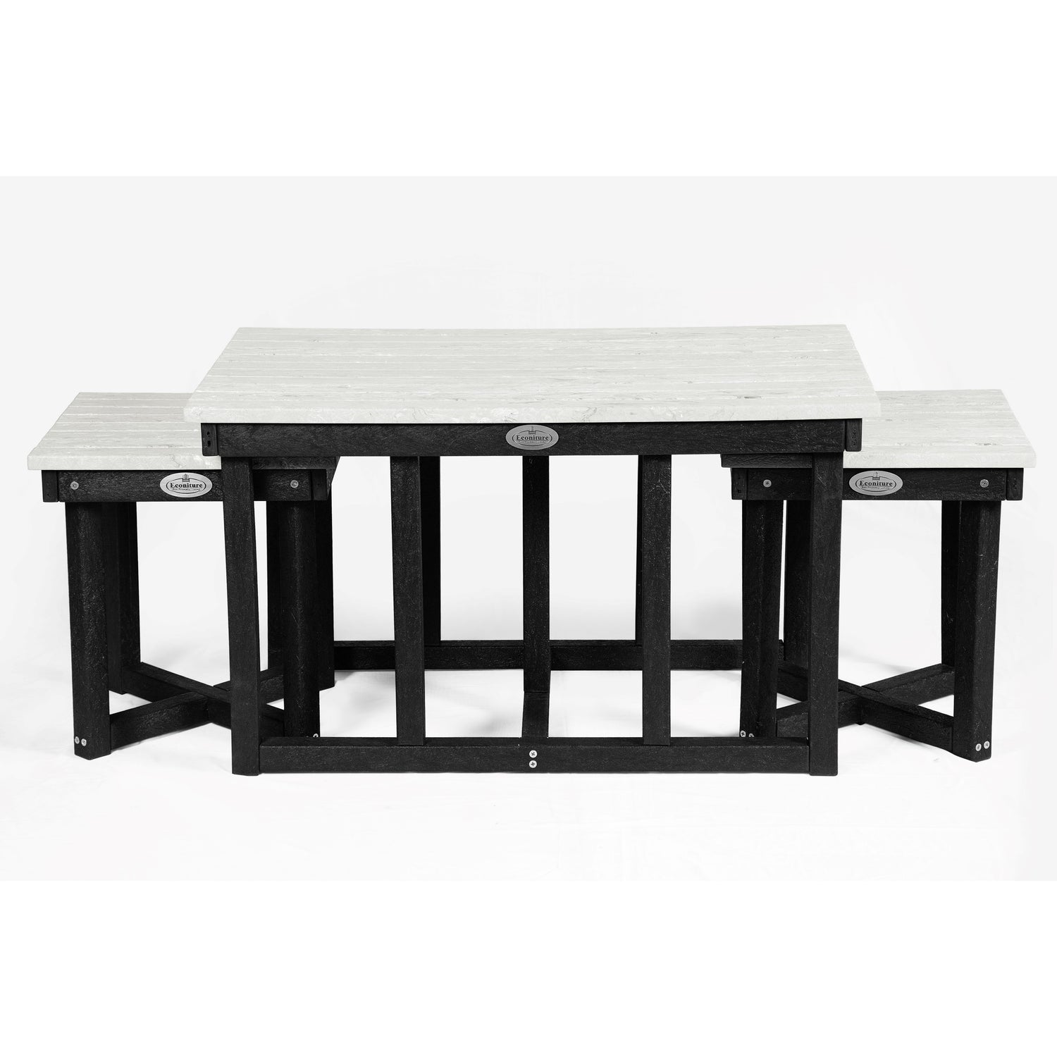 Eco cuboid coffee table with 2 stools