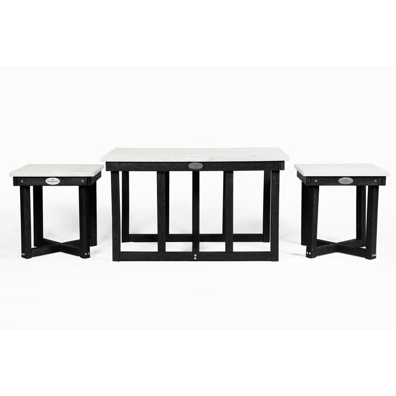 Eco cuboid coffee table with 2 stools