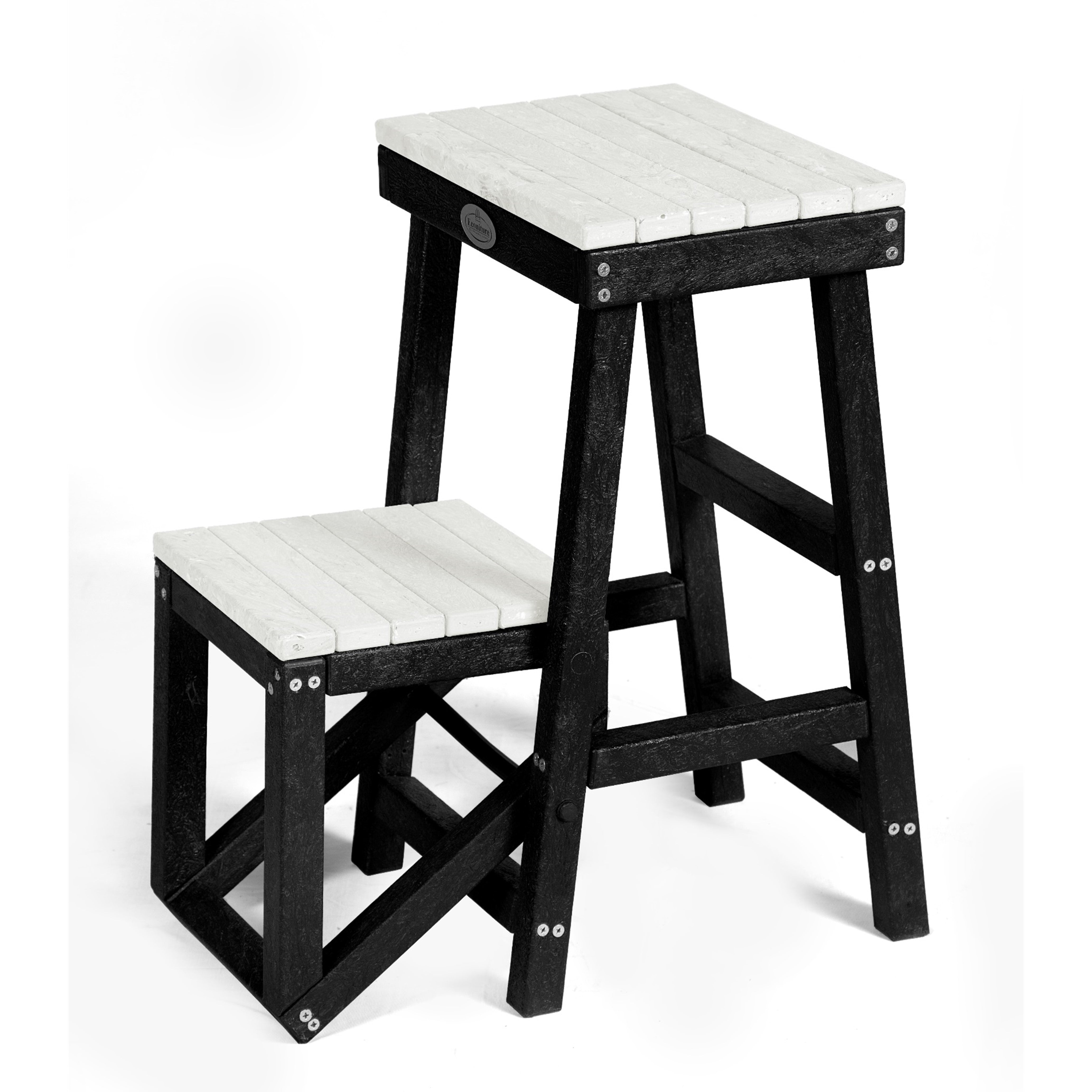 Black folding online stool